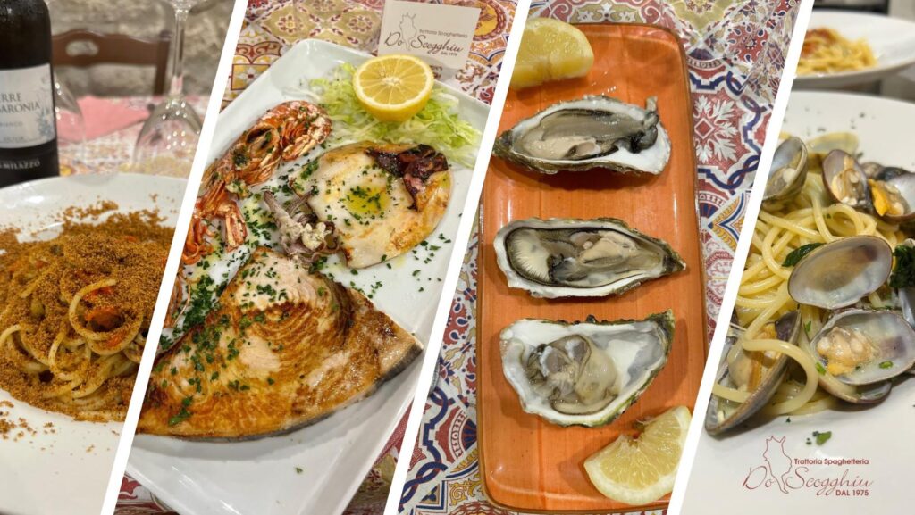 trattoria con piatti di pesce a Ortigia
